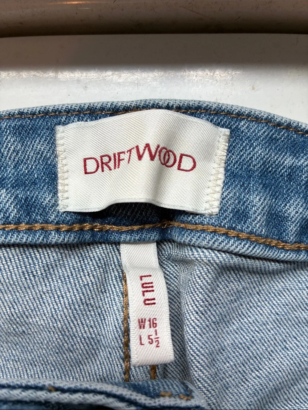 DRIFTWOOD Light Blue Denim Shorts with Floral Embroidery - Picture 4 of 8